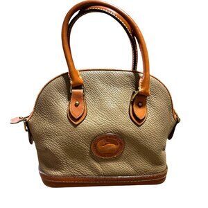 Vtg Dooney & Bourke All Weather Leather Norfolk Satchel Purse Bag w/ COA